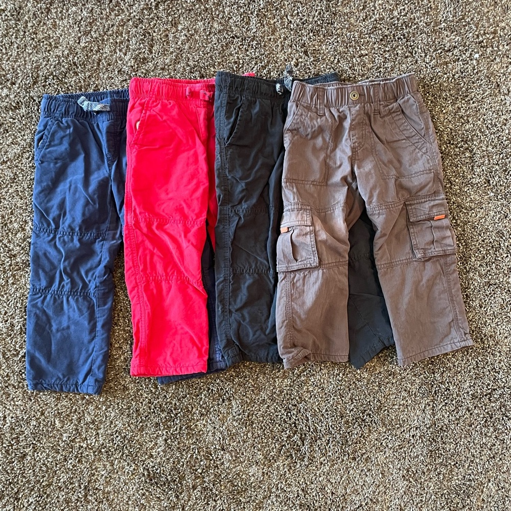 Gymboree Kids Cargo Pants - Navy, Red, Black, Brown